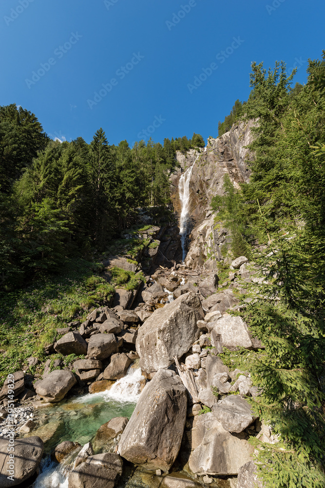 Waterfall Regina del Lago (Queen of the lake) - Adamello Trento Italy 