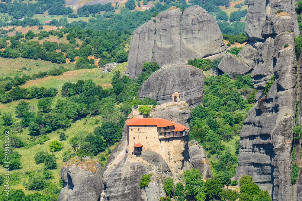 Agios Nikolaos Anapafsas Monastery at the complex of Meteora monasteries in Greece