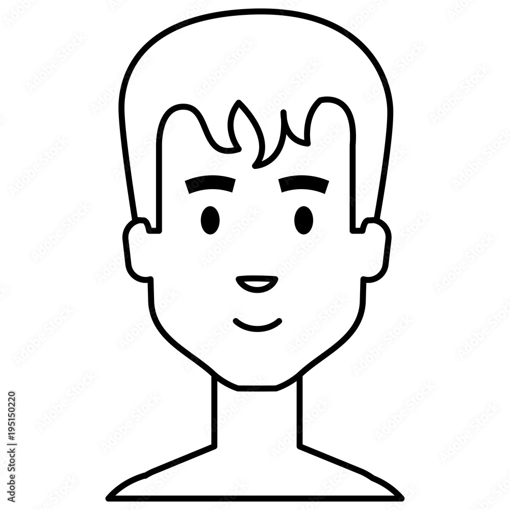 young man shirtless avatar character vector illustration design