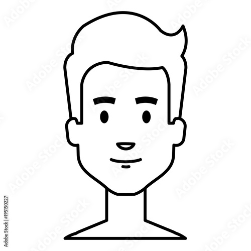 young man shirtless avatar character vector illustration design