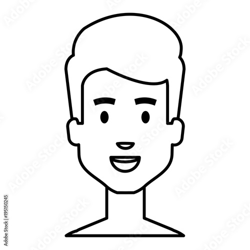 young man shirtless avatar character vector illustration design