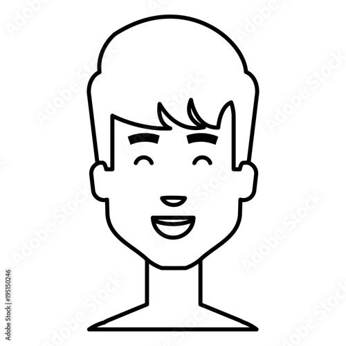 young man shirtless avatar character vector illustration design