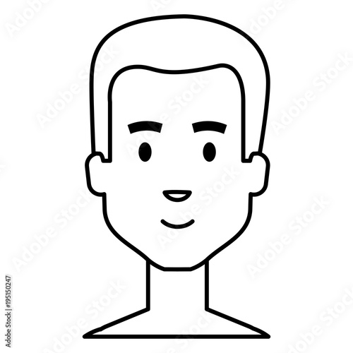 young man shirtless avatar character vector illustration design