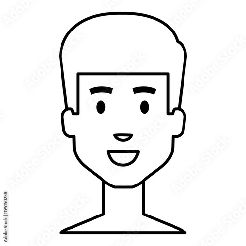 young man shirtless avatar character vector illustration design