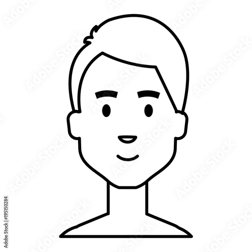 young man shirtless avatar character vector illustration design