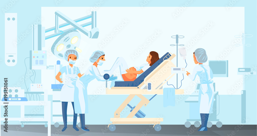 pregnant woman gives birth in the hospital pregnant woman gives birth in the hospital