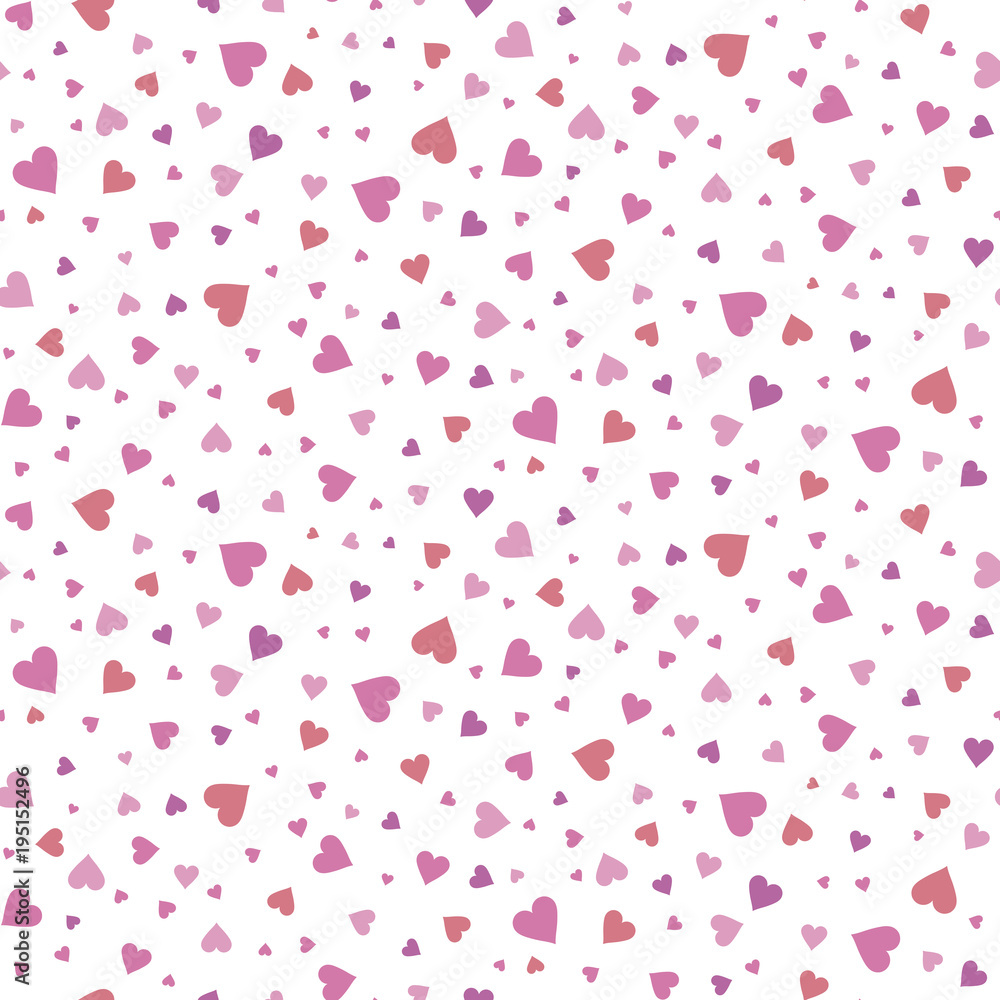 Heart-shaped, random dots pattern (pattern swatch)