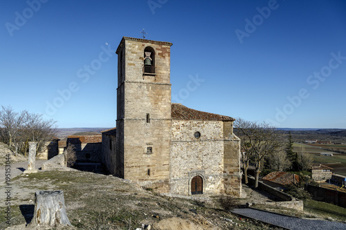 Santísima Trinidad Church and a view over Atienza town, Spain