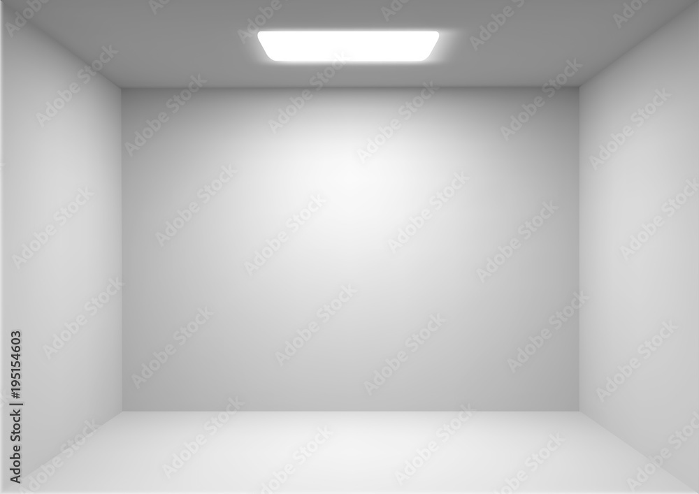 Fototapeta premium Vector empty white room