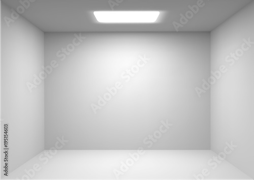 Vector empty white room