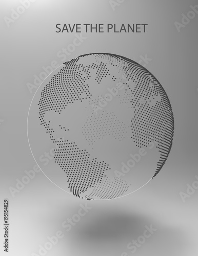 Dotted earth illustration