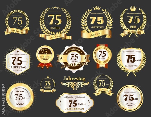 Vektorvorlagenset für Jubiläen