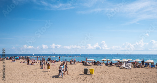 Morning in Barceloneta beach