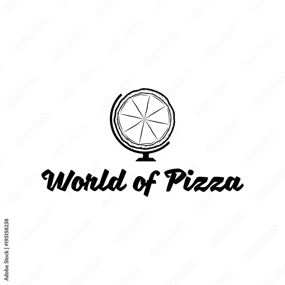 Pizza Globe isolated on white background. Pizza Globe isolated on white background.