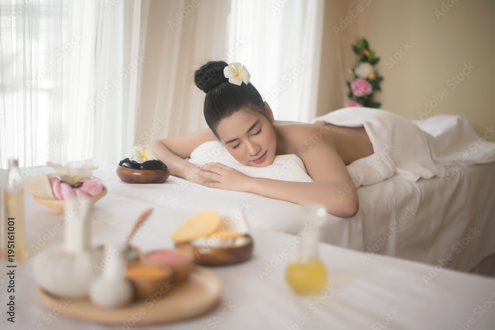Beautiful young woman in spa salon massage, relax and healthy. Beautiful young woman in spa salon massage, relax and healthy.