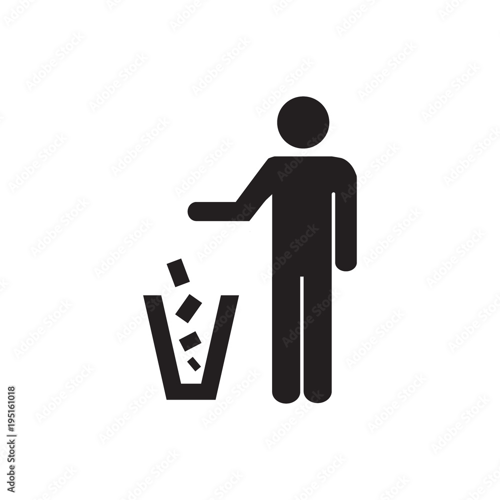 Garbage symbol in trendy flat style isolated on white background, for your web site design, app, logo, UI. Vector illustration, EPS10. Garbage symbol in trendy flat style isolated on white background, for your web site design, app, logo, UI. Vector illustration, EPS10.