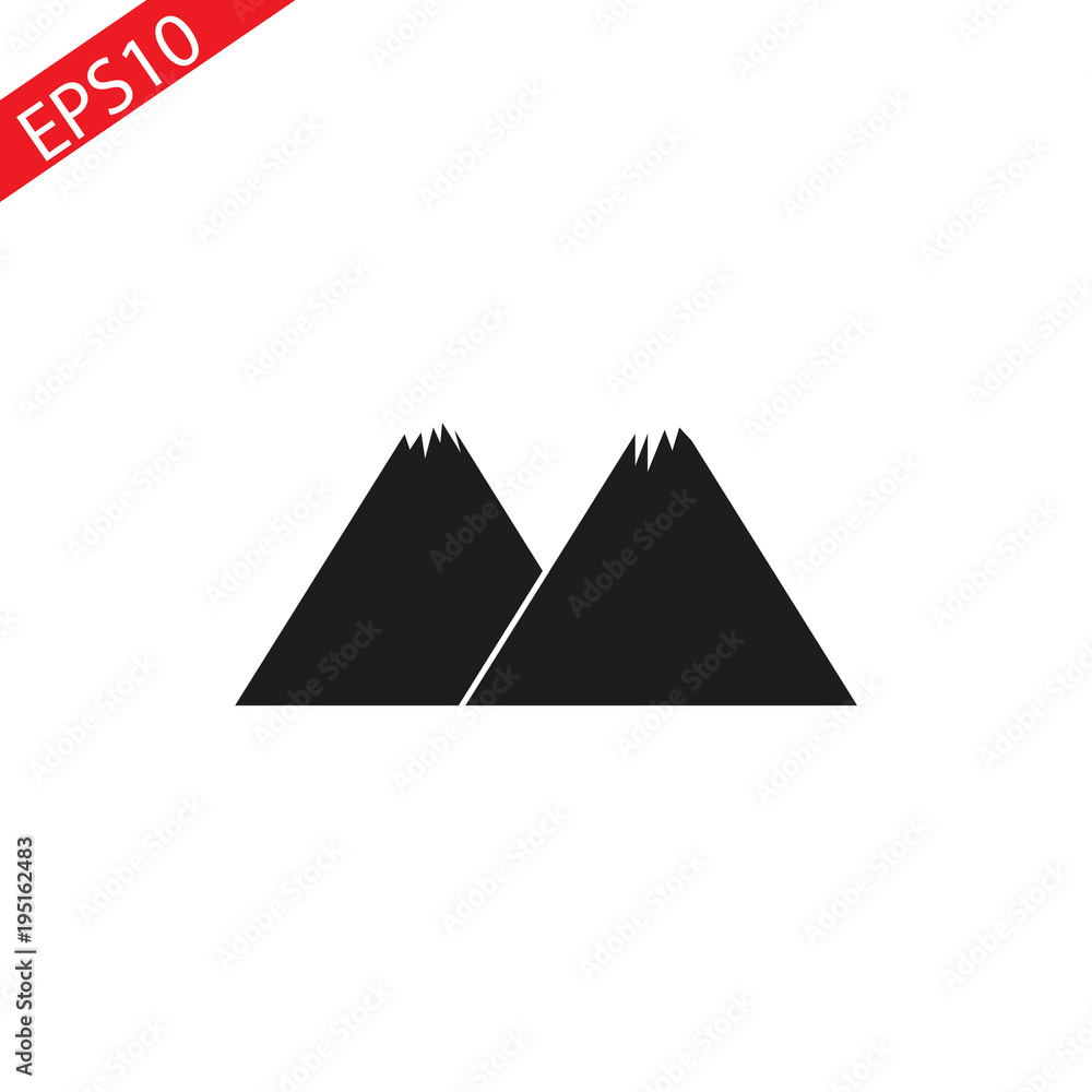 Mountain Icon. flat. EPS10 Mountain Icon. flat. EPS10
