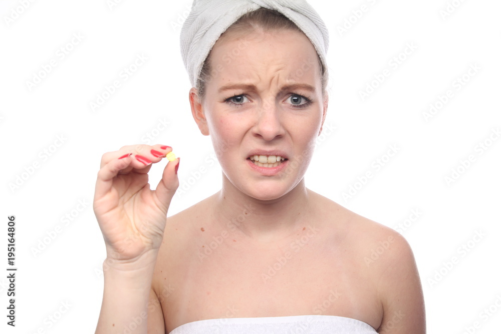 Woman with pills Woman with pills