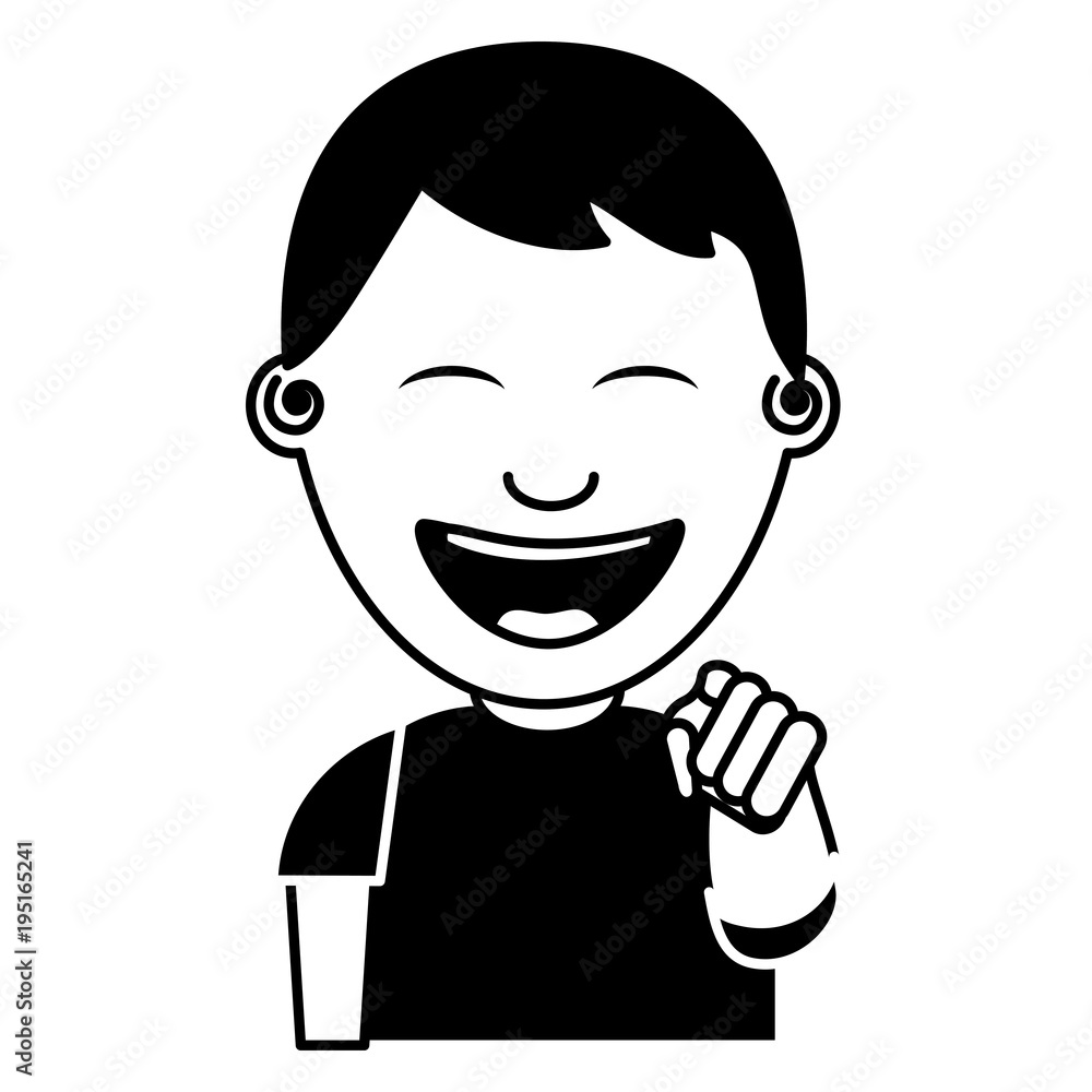 portrait of happy young teenager boy smiling pointing with finger portrait of happy young teenager boy smiling pointing with finger