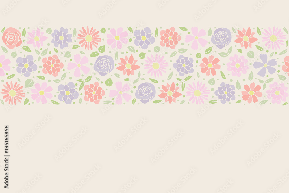 Stylish floral background. Layout of a postcard with hand drawn flowers. Vector. Stylish floral background. Layout of a postcard with hand drawn flowers. Vector.