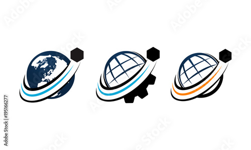 Global Shipping Template Vector