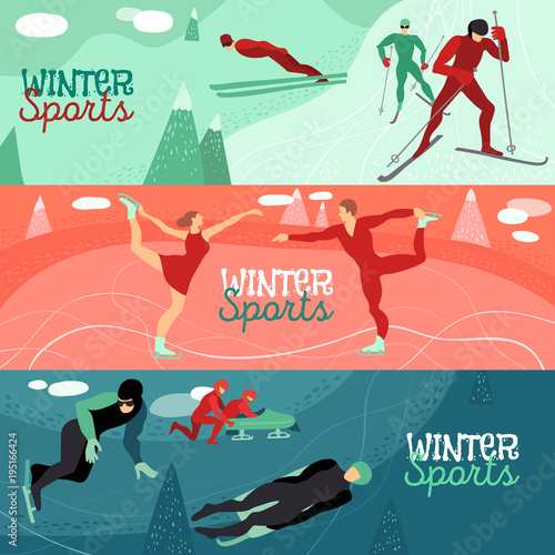 Winter Sports Horizontal Banners
