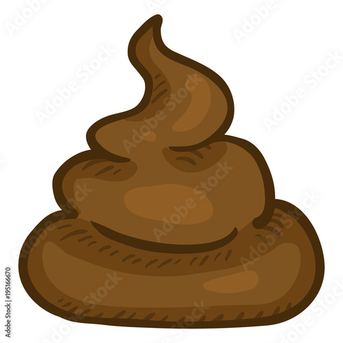 Vector Cartoon Brown Poop. Piece of Shit.