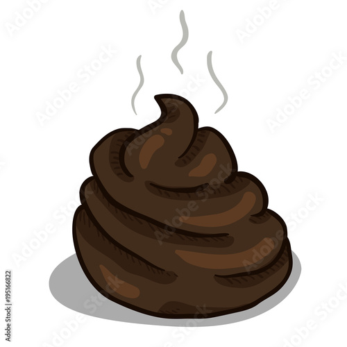 Vector Cartoon Brown Poop. Piece of Shit.