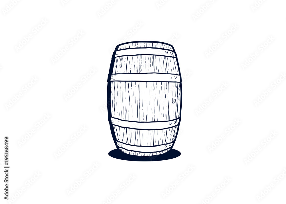 Line Art Barrel Vector Line Art Barrel Vector