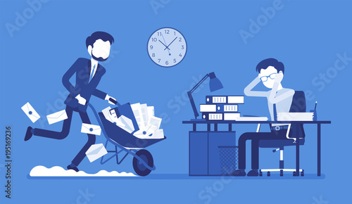 Overworked in the office