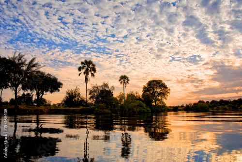 The Zambeze river at sunset, Zambia photo