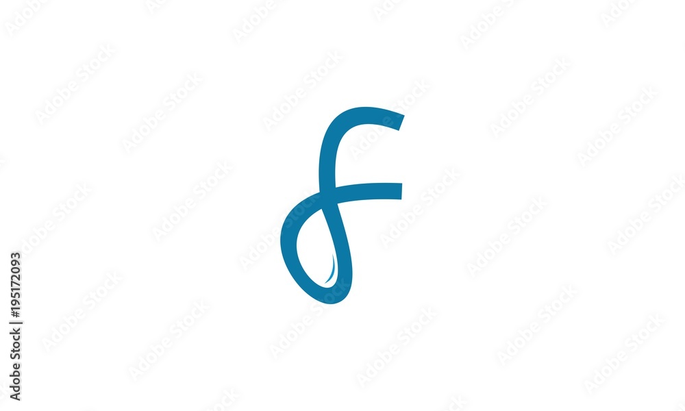 F Letter and drop logo design, Letter F water drop logo icon design template elements F Letter and drop logo design, Letter F water drop logo icon design template elements