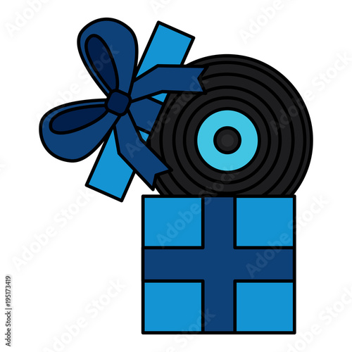 gift box with vinyl disk surprise