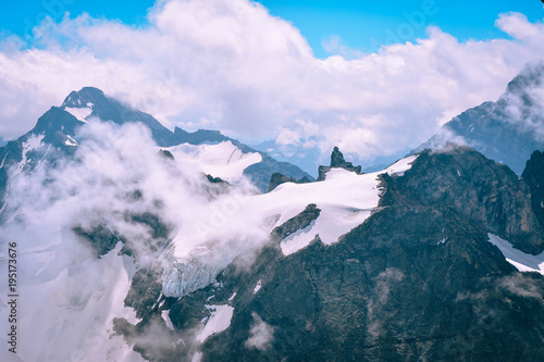 Beautiful mountains view from Pilatus, Switzerland.