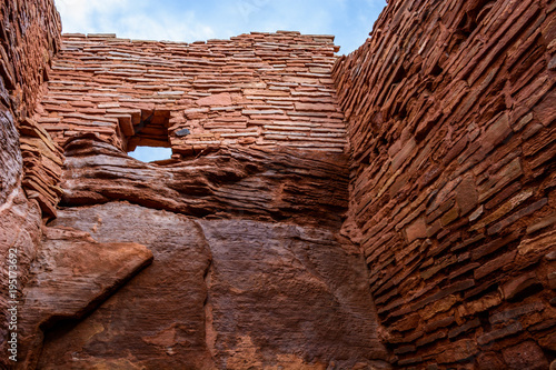 Ancient ruins room . Wupatki National Monument in Arizona