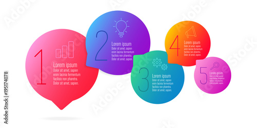 infographics design with speech bubble