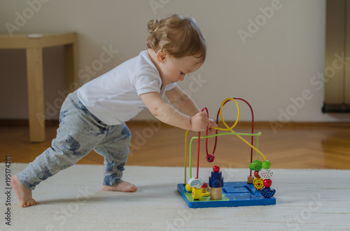 Little toddler is starting to walk