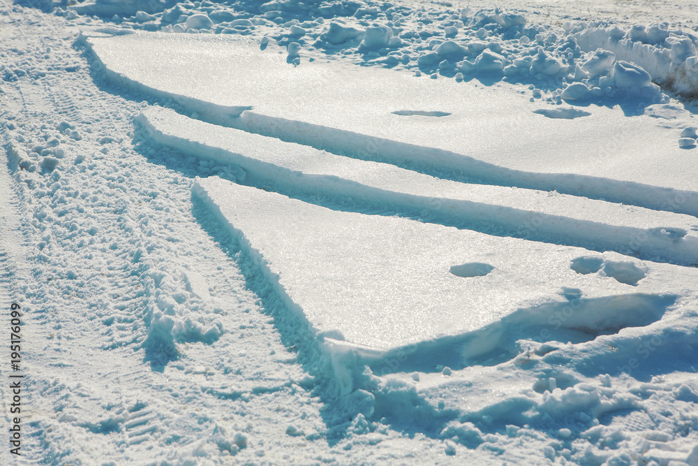 Obraz premium tracks on the snow