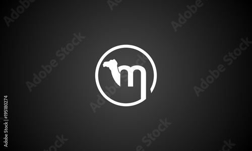 Letter M Camel Creative Abstract Logo, letter M camel logo icon vector template