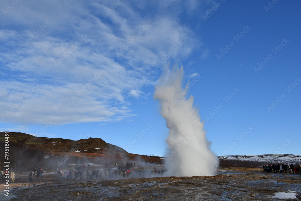 Iceland Golden circle geysir winter アイスランド ゲイシール ゴールデンサークル 間欠泉 ストロックル