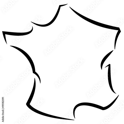 France contour stylisé vectoriel photo