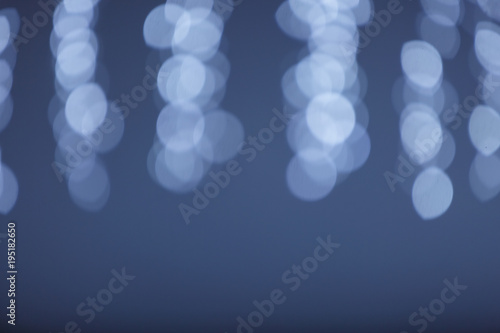 blue bokeh background created by neon lights photo