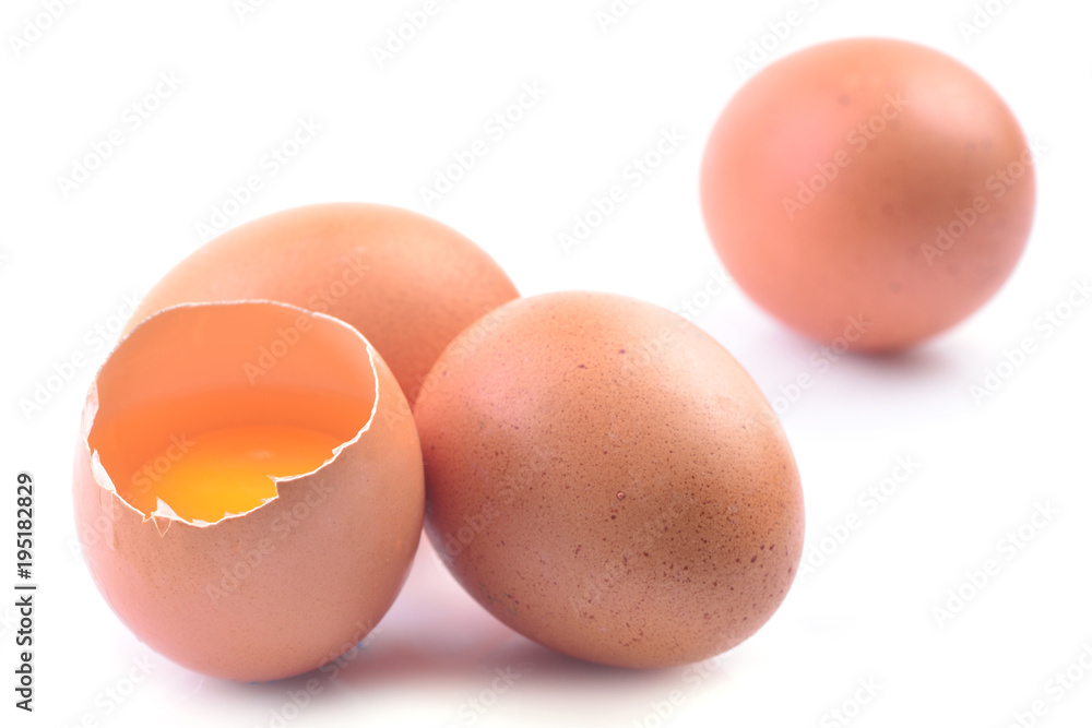 Eggs on a white background Eggs on a white background