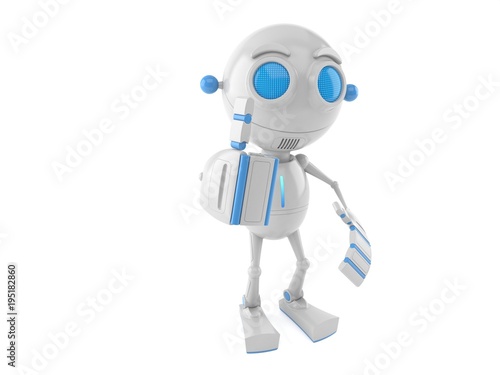 Robot isolated on white background