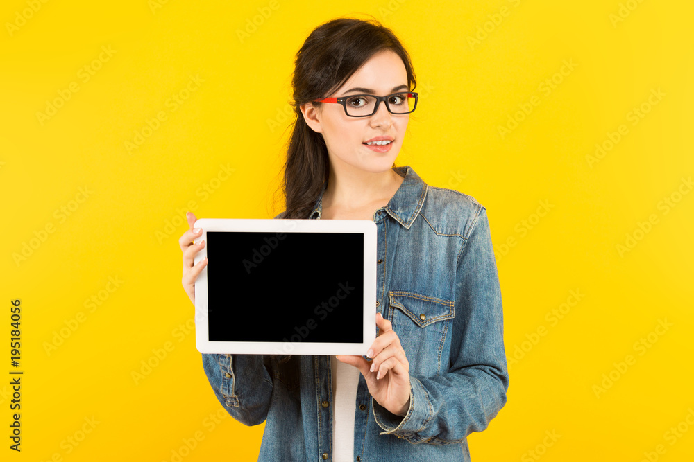 Young woman with tablet computer Young woman with tablet computer