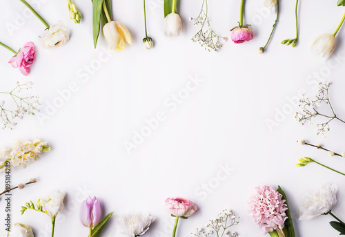 Fototapeta Naklejka Na Ścianę i Meble -  Flowers on a white background.