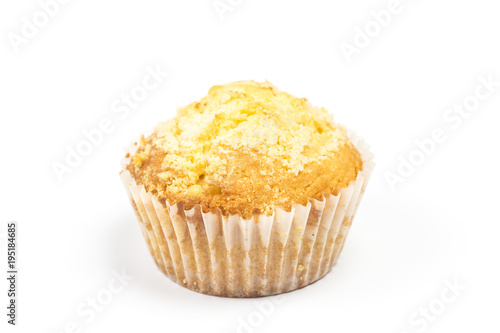 Isolated muffin on white background