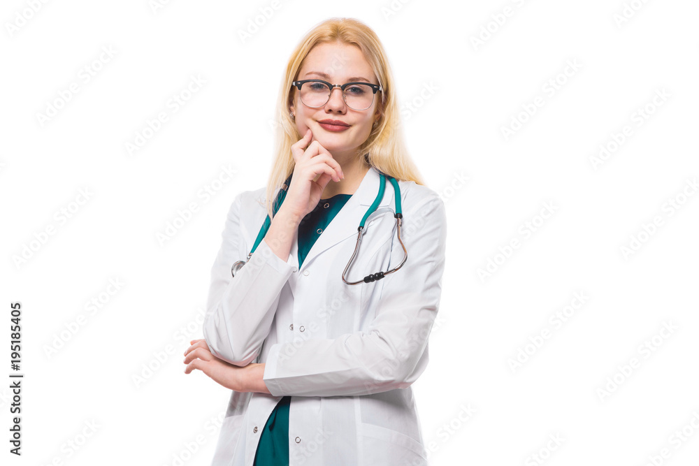 Woman doctor with stethoscope Woman doctor with stethoscope