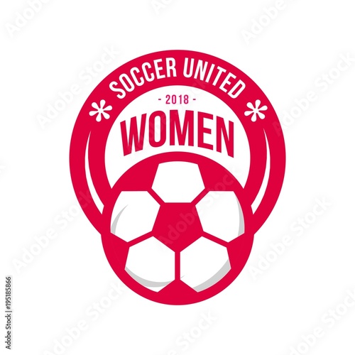 Soccer United Women Football Club Logo Vector Template