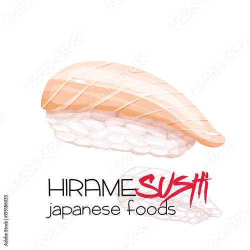 Hirame sushi.